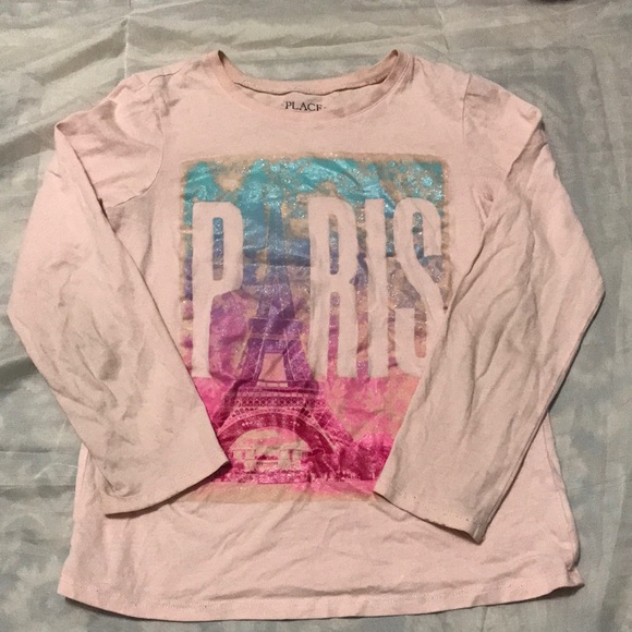 The Children’s Place Paris pink long sleeve tee - Picture 1 of 3